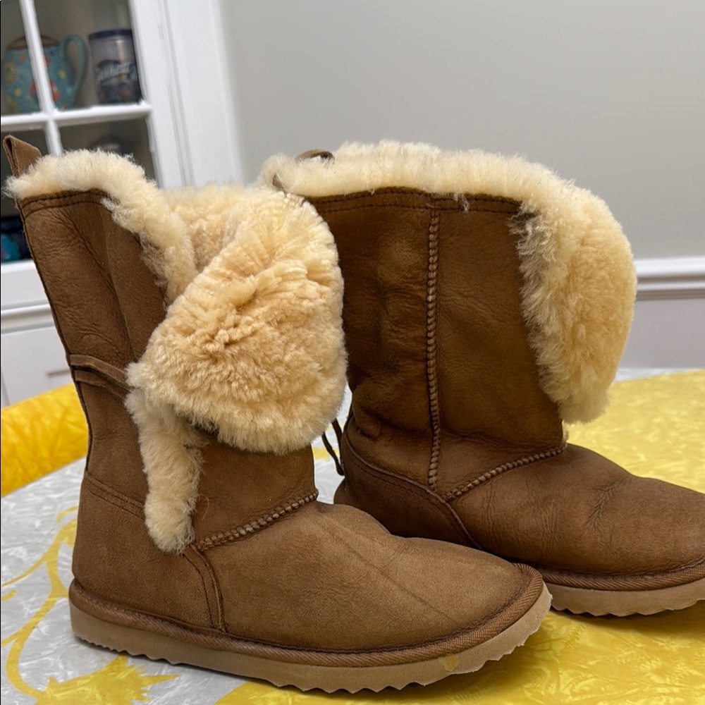 Cozy Brown Shearling Boots